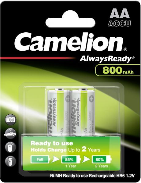 Camelion AlwaysReady Akku AA 2er Blister Ni-MH HR6 1,2V 800 mAh 2er Blister Mignon 17408206