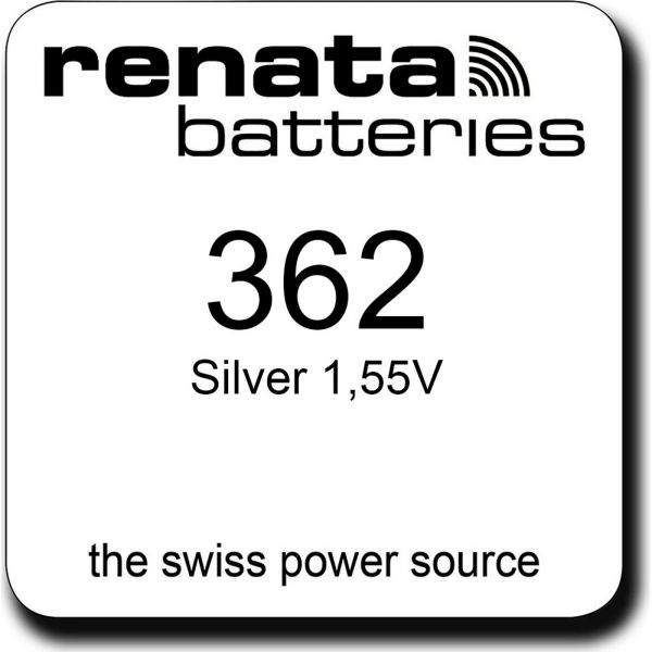 Renata 10x Watch 362 Uhrenbatterie SR721SW 0% Mercury 1,55 V Battery 1er Blister 362