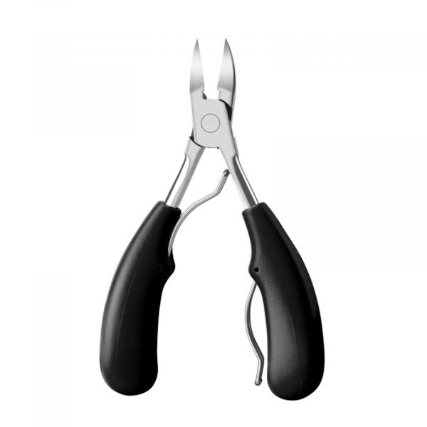 EWANTO 2x Zehennagel Knipser mit gebogener Spitze für leichtes Schneiden Nagel Knipser für Pediküre Farbe Schwarz Nagelzange Nagelknipser HH-20