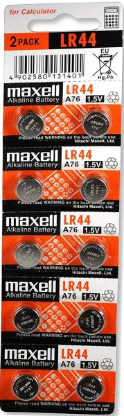 Maxell LR44 Batterie 10er Blister 1,5 V Knopfzelle V13GA AG13 LR1154 KA76 LR44H A76 11717000
