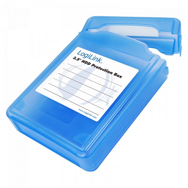 LogiLink 3,5“ HDD protection box for 1 HDD, blue UA0133