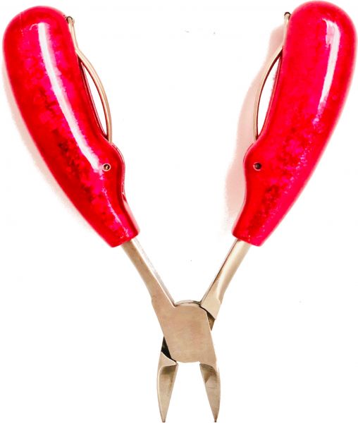 EWANTO Zehennagel Knipser mit gebogener Spitze für leichtes Schneiden Nagel Knipser für Pediküre Nagelzange Nagelknipser aus Edelstahl Rot HH-29
