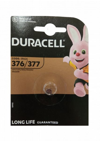 Duracell Specialty 377 Silberoxid-Knopfzellen 1,55 V Uhrenbatterie Knopfzelle 1er Blister D377