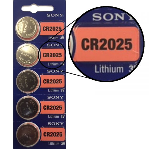 Sony 25x CR2025 5er Blister 3V Batterie Lithium Knopfzelle SCR2025