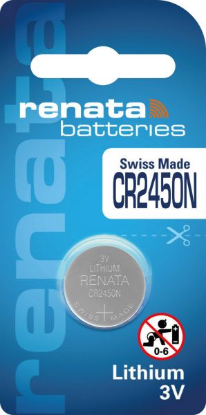 Renata 10x CR2450 3V Lithium Batterie Knopfzelle 1er Blister CR2450