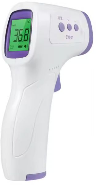 EWANTO Digital Infrarot Fieberthermometer für Babys und Erwachsene - Kontaktlos - LCD Anzeige mit genauem Messwert und Fieberalarm FITH-01