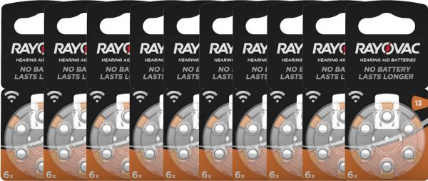 Rayovac 10x Acoustic Special Gr. 13 Hörgerätebatterien 6er Blister PR48 Orange 1,45V 4606