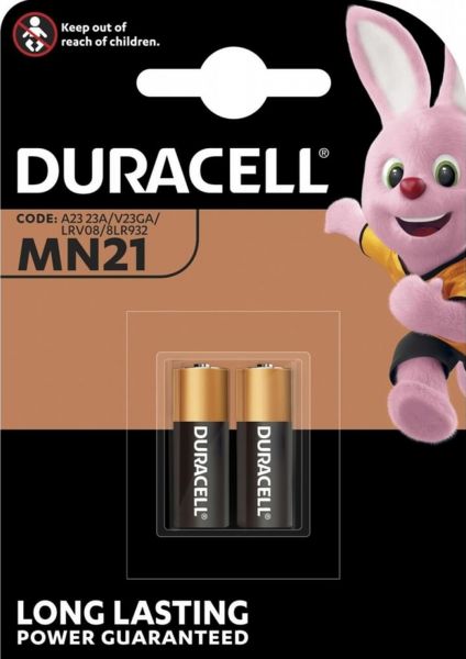 Duracell Specialty Alkaline MN21 Batterien 12 V A23 V23GA 2er Blister 8LR932 MN21