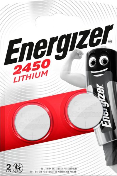 Energizer 2x Lithium 3V Zelle 2er Blister CR2450 IEC C Knopfzelle ECR2450