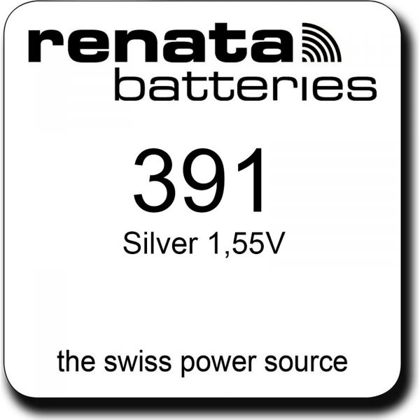 Renata 100x Watch 391 Uhrenbatterie SR1120W AG8 0% Mercury 1,55 V Battery 1er Blister 391