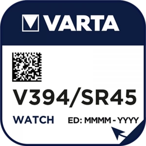 Varta Watch V 394 Uhrenzelle Knopfzelle SR 936 SW V394 67 mAh 1,55 V Silber-Oxid 1er Blister V 394