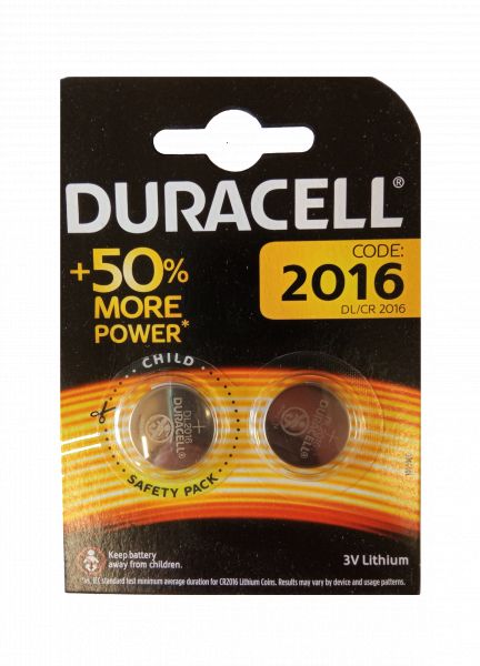 Duracell 10x Knopfzelle Lithium CR2016 2er Blister 3V DL2016 2016