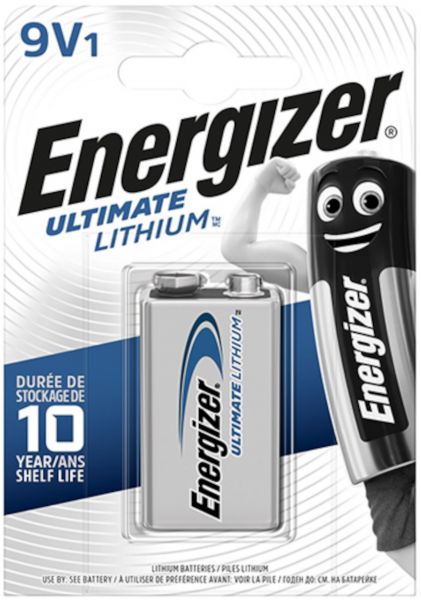 Energizer Ultimate Lithium L522 Batterien – 9V 1er Blister E301535002