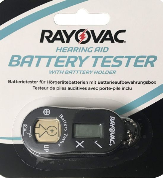 Rayovac Batterietester für Hörgerätebatterien mit Aufbewahrungsbox H952