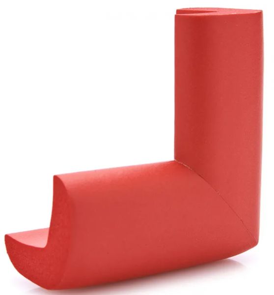 EWANTO 20er Tisch Sicherheits Eckenschutz aus Schaumstoff Rot mit Kleber Kantenschutz mit Kleber Stoßschutz Kindersicherung KSBR-01