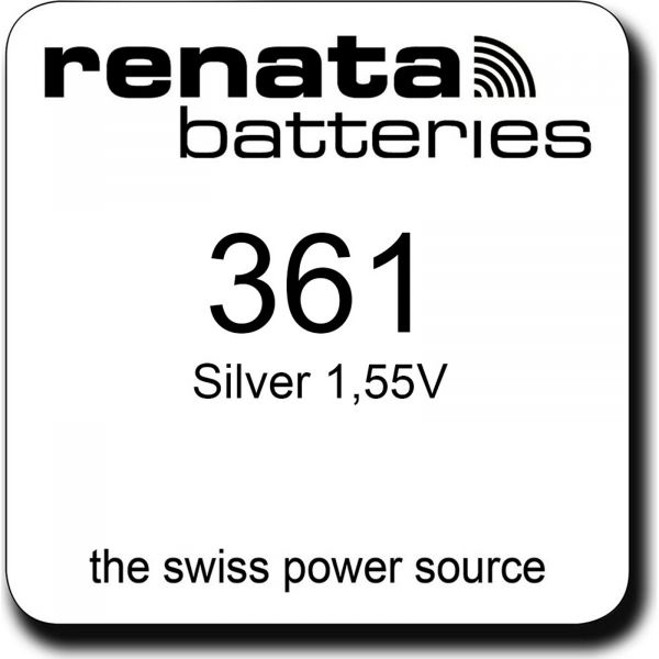 Renata 10x Watch 361 Uhrenbatterie SR721W 0% Mercury 1,55 V Battery 1er Blister 361