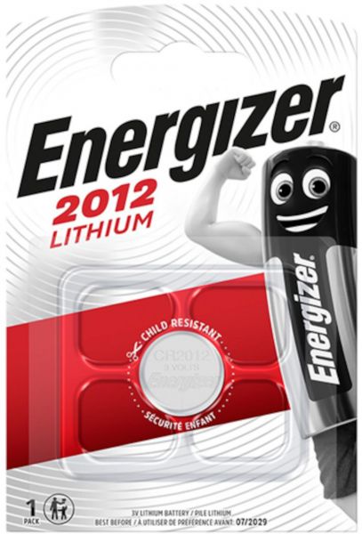 Energizer Knopfzellen CR2012 3V Lithium in 1er-Blister E300844303