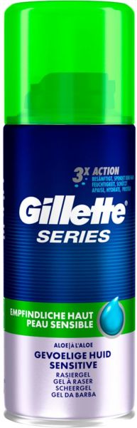 Gillette 6x Series Rasiergel Sensitive empfindliche Haut 75ml Aloe