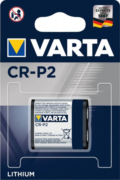 Varta 10x 1er Blister CR-P2 Photo Lithium Batterie 6V Fotobatterie CRP2P 6204