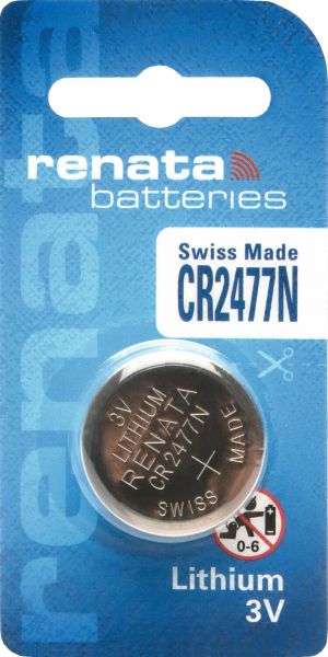 Renata CR2477 3V Lithium Batterie Knopfzelle 1er Blister 950 mAh CR2477N