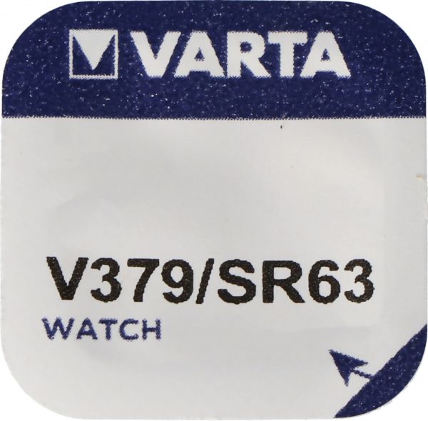 Varta 5x Watch V 379 Uhrenzelle Knopfzelle SR 521 SW V379 Silber-Oxid 14mAh 1,55 V 1er Blister V 379