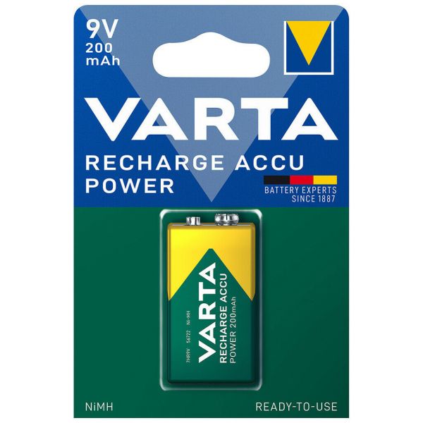 Varta 9V NiMH Akku 200mAh 1er Blister Ready To Use LR61 PP3 56722