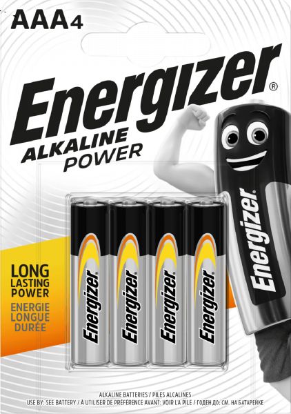 Energizer Alkaline Power AAA 4er Blister Micro Batterie 1,5V LR03 E300132607