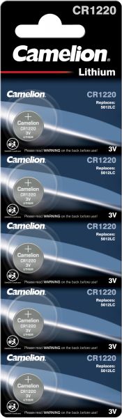 Camelion Lithium Knopfzelle CR1220 1220 3V 5er Blister 13005122