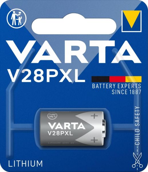 Varta V28PXL LITHIUM, 6V, Spezialbatterien für elektronische Geräte, mit langanhaltender, höchster Leistung 1x Blister V28PXL2CR11108