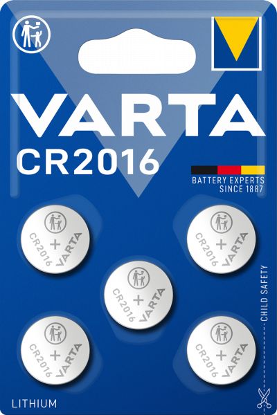 Varta 50x CR2016 5er Blister 3V Batterie Lithium Knopfzelle 6016 VCR2016