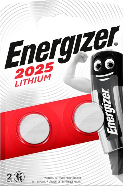 Energizer Lithium 3V Zelle 2er Blister CR2025 IEC C Knopfzelle ECR20252