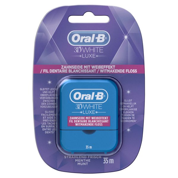 Oral-B 3D White Luxe Zahnseide 35m mit Weißeffekt Minze Whitening Floss