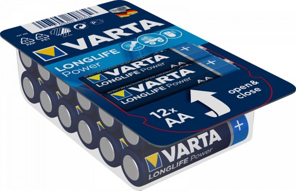 Varta Longlife Power AA Mignon Alkaline Batterie 12er Blister ehem. High Energy 4906