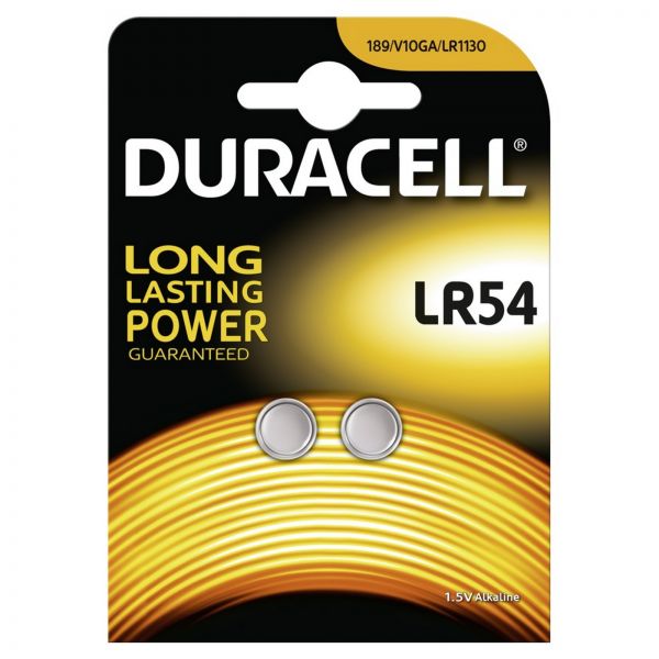 Duracell 100x G10 LR54 2er Blister Batterie LR54/189
