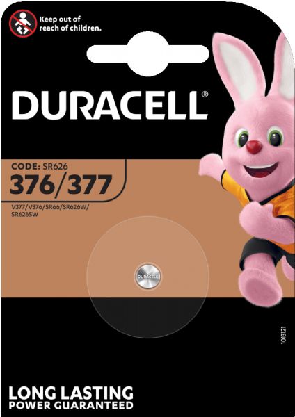 Duracell 100x Specialty 377 Silberoxid-Knopfzellen 1,55 V D377