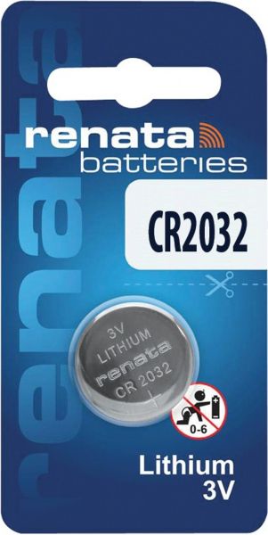 Renata 10x CR2032 3V Lithium Batterie Knopfzelle 1er Blister CR2032
