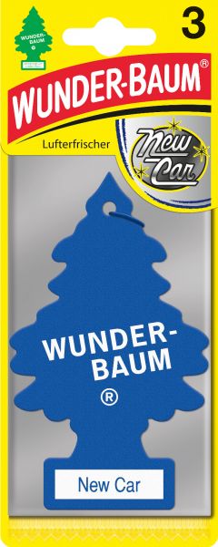 Wunder-Baum 3er Packung Lufterfrischer für das Auto Duft Baum Sorte New Car air freshener