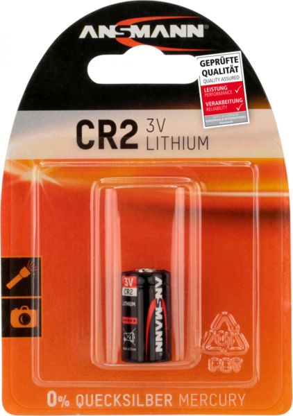 ANSMANN 12x Lithium Fotobatterie CR2 3V 1er Blister 800 mAh CR2
