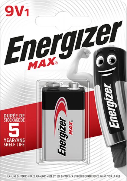 Energizer 20x Max 9V 1er Blister E-Block Transistor Batterie E300115901