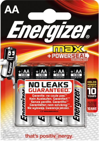 Energizer 2x Max AA 4er Blister Mignon Batterie 1,5V E300112503