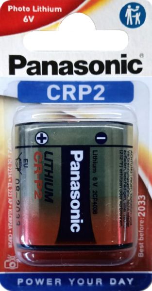 Panasonic 1er-Blister CRP2 Photo Lithium Batterie 6V Fotobatterie CR-P2L/1BP