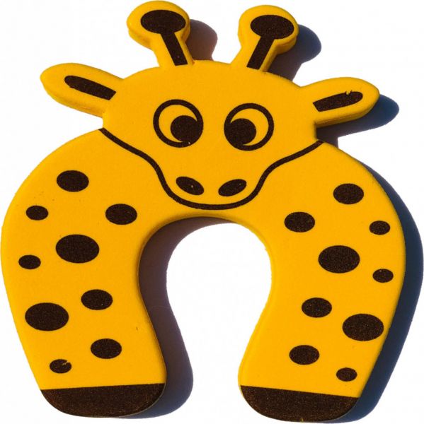 EWANTO Türstopper Giraffe für Kinder und Haustiere aus Schaumstoff Finger Fensterstopper Einklemmschutz Kindersicherung TSG-01
