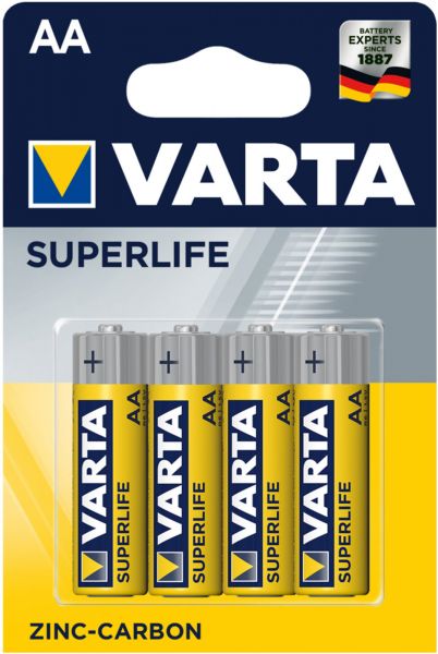 Varta Superlife AA Zink-Kohle Batterie 4er Blister Mignon R6 1,5 V 2006