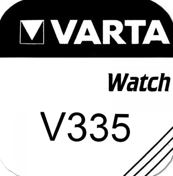 Varta 100x Watch V335 Uhrenzelle Knopfzelle SR 512 SW Silber-Oxid 5 mAh 1,55 V 1er Blister V 335
