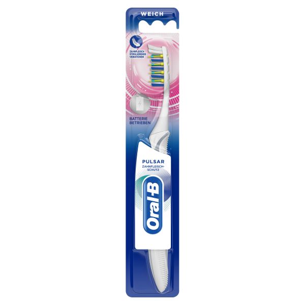 Oral-B Pulsar Zahnfleischschutz Zahnbürste Batteriebetriebene Handzahnbürste mit Vibration Weich