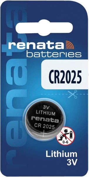 Renata 10x CR2025 3V Lithium Batterie Knopfzelle 1er Blister CR2025