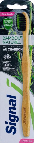 Signal 100x Zahnbürsten aus weichem Bambou Naturel, 100 Prozent natürlich1 Stück