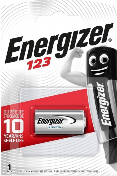 Energizer Fotobatterie CR123 3V Lithium 1er Blister CR123A 123
