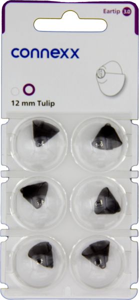 connexx Eartip 3.0 12 mm Tulip Dome 6er Blister Lila Hörgeräteschirmchen Silikon 10993683