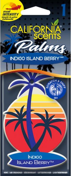 California Scents Lufterfrischer Palm 4er Packung Geruchsorte Indigo Island Berry 4 Duftpalmen Air Fresheners CPA080-4EU 149863